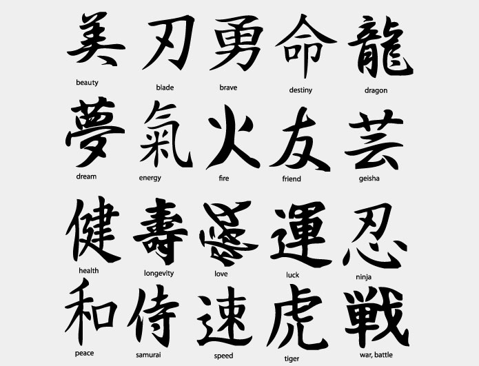 Kanji vector pack | Kanji Vector | Royalty Free Japanese Symbols