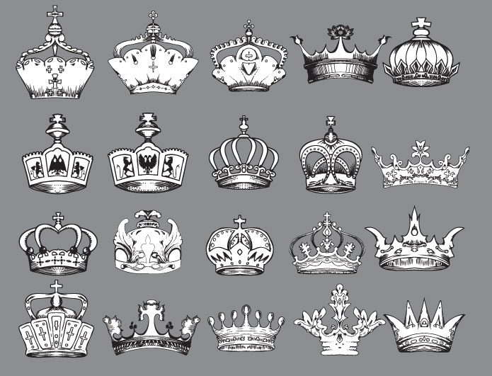 Download Crowns Vector Pack | Vector Crowns | Royalty-Free Vector ...
