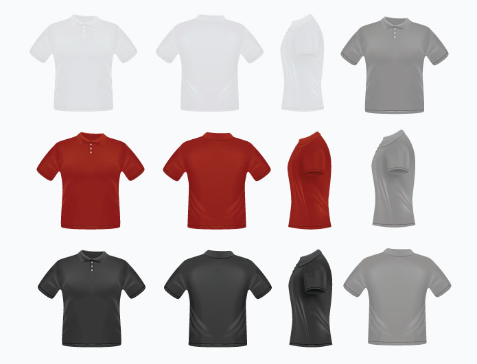 T Shirt Polo Garments Vector Pack 1