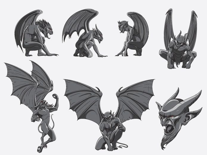 gargoyles cartoon figures