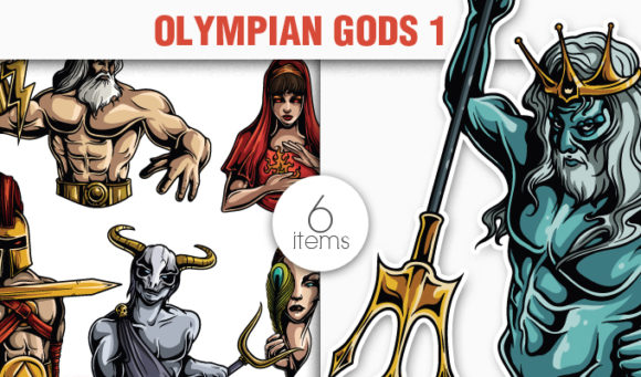 Greek Mythological Olympian Gods Vector Pack 1