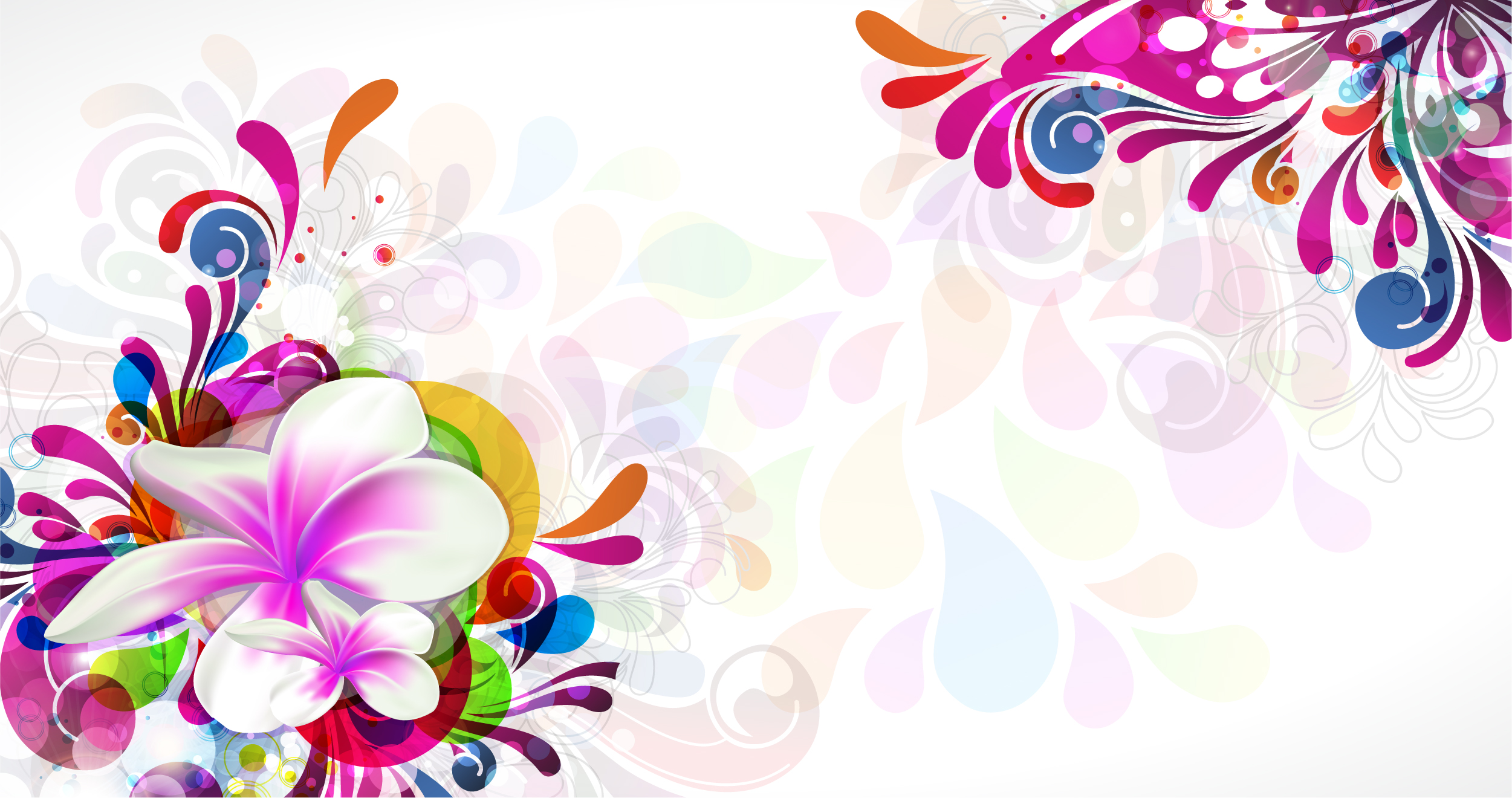 Illustration Vector Design Colorful Floral Background Vector Illustration - Designious