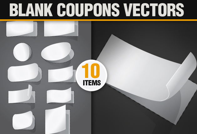 Blank Advertising Coupons Vector Designious