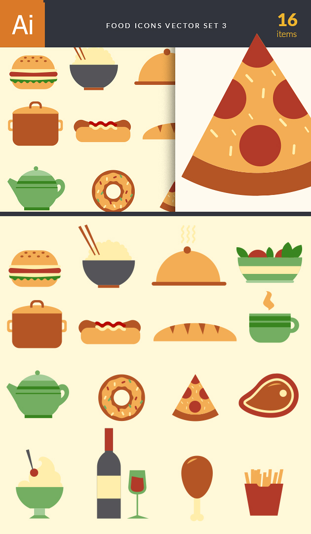 Food Icons Vector Set 3 37