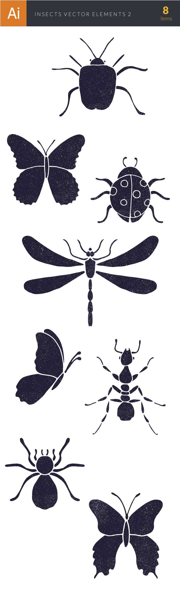 Insects Vector Elements Set 2 29