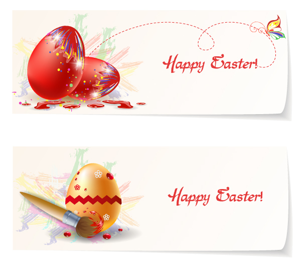 easter banners vector illustration - Designious