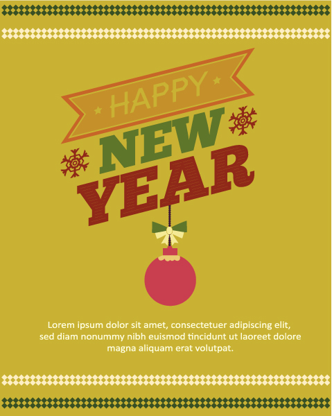 Vector Vector Art Happy New Year Vector Illustration - Designious