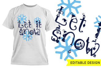 Let it snow editable template