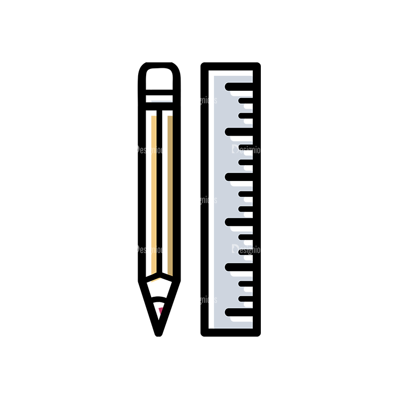 Download Back To School Vector Set 15 Vector Pencil Ruler - Designious
