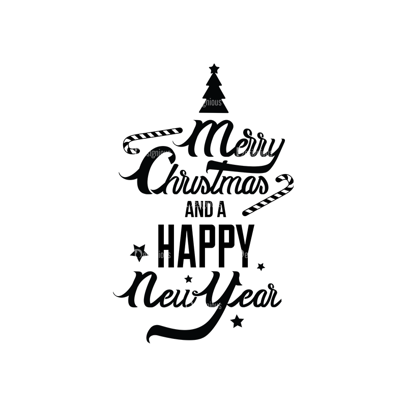 Christmas Typography 3 Vector Text 02 - Designious