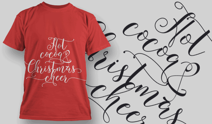 Hot Cocoa Christmas Cheer T  Shirt  Typography 2203 Designious