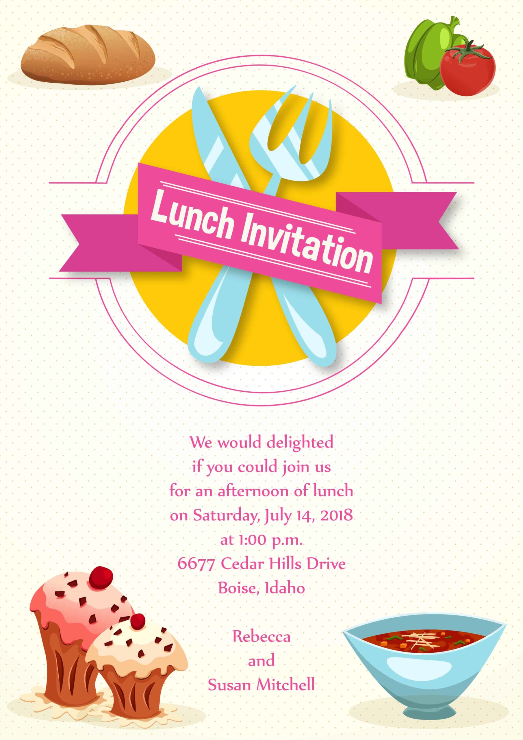 Amazing Invitation Vector Lunch Invitation Vector Invitation Template 