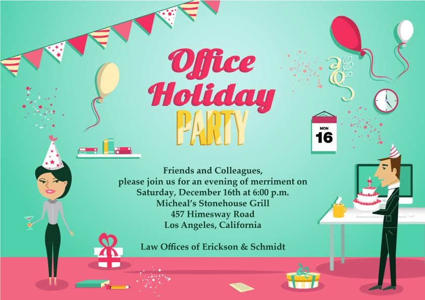 Office, Vector, Party Eps Vector Office Party Vector Invitation ...