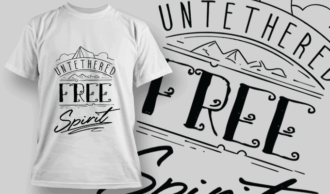 Untethered Free Spirit | T-shirt Design Template 2599