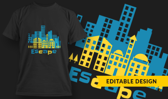 Escape - T-Shirt Design Template 3120 1
