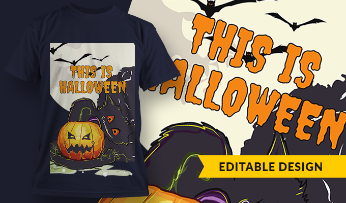 This Is Halloween | T Shirt Design Template 3418 - Designious