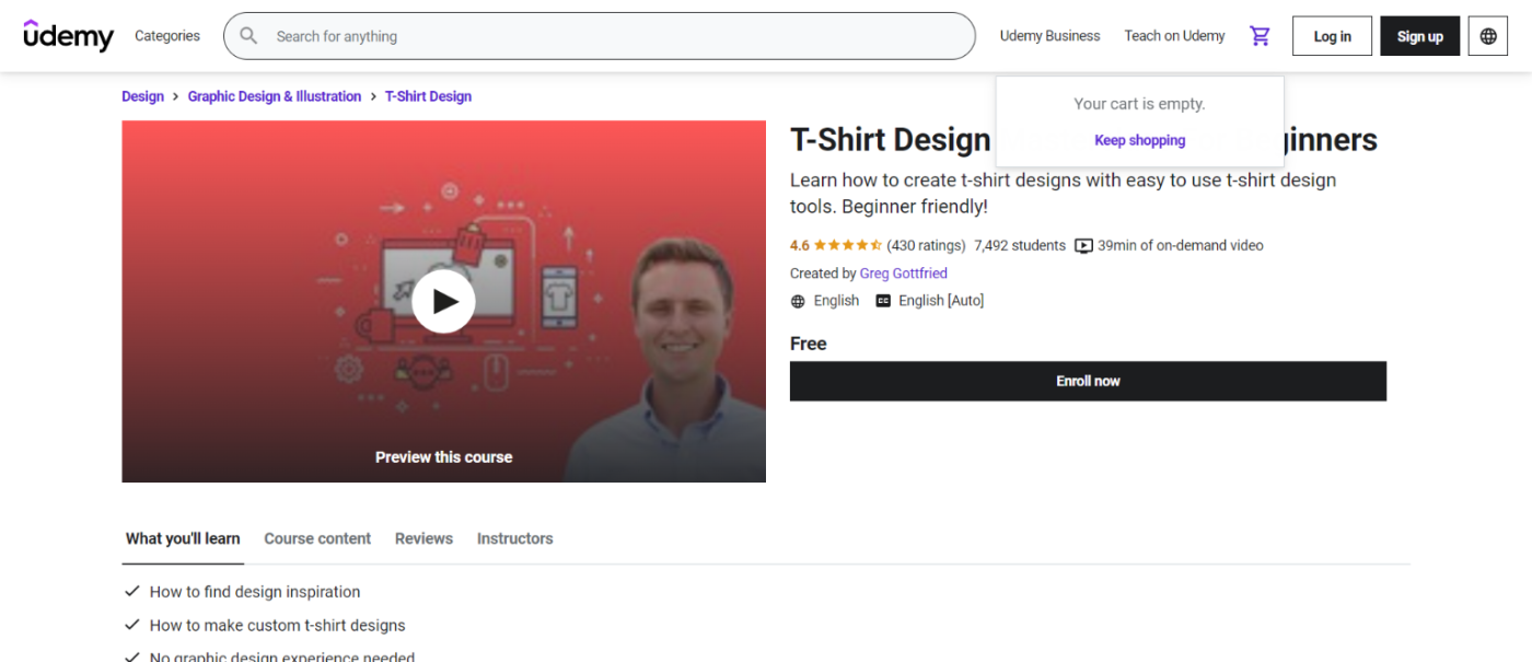 T-Shirt Design Masterclass For Beginners free