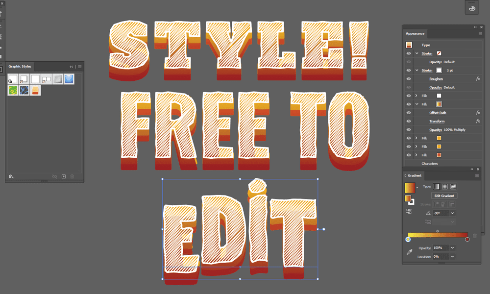 EZ Tip: How To Add Style To Your Text With Adobe Illustrator 157