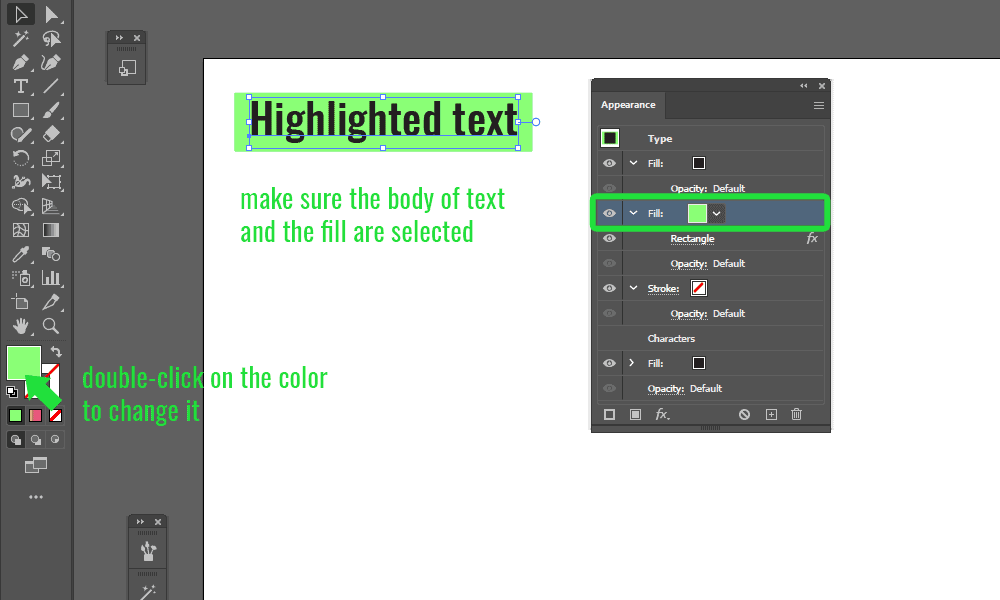 EZ Tip: How to add highlight color to text in Adobe Illustrator 319